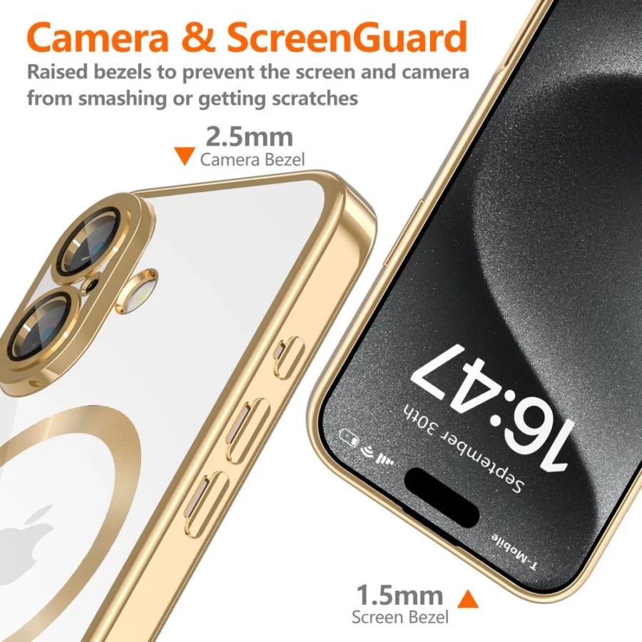 Etui Tech-Protect MagFlex MagSafe na iPhone 16 - złote