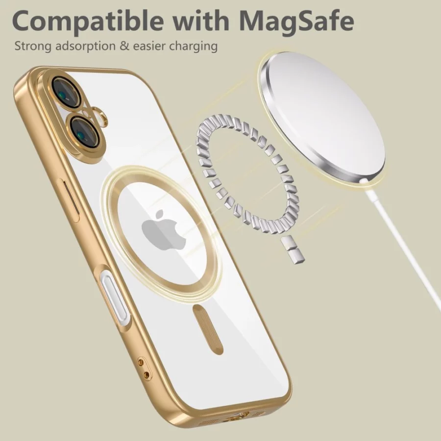 Etui Tech-Protect MagFlex MagSafe na iPhone 16 - złote