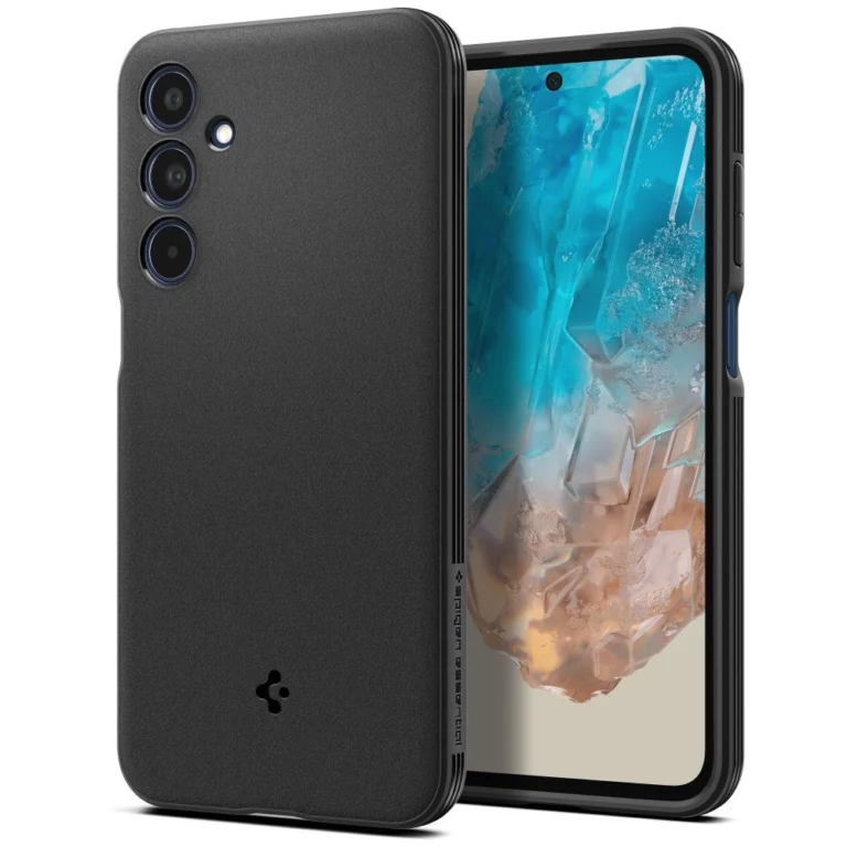 Etui Spigen Essential SandBlast na Samsung Galaxy M35 5G - czarne