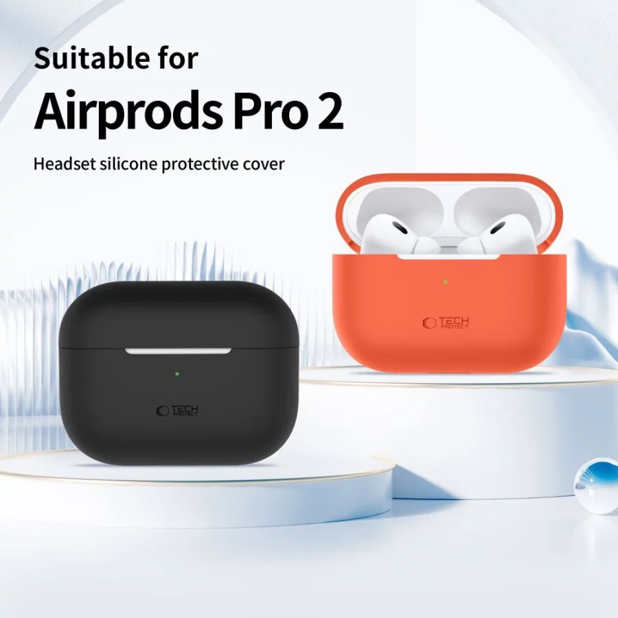 Etui Tech-Protect Silicone na Apple AirPods Pro 1 / 2 - beżowe
