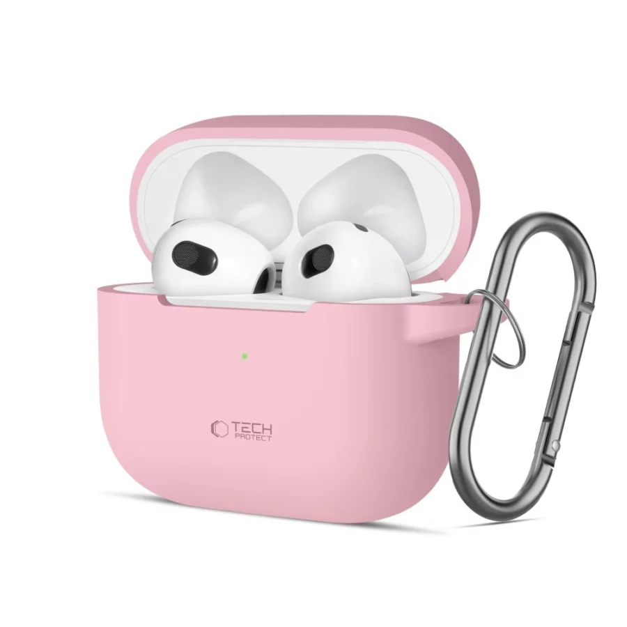 Etui Tech-Protect Silicone Hook na Apple AirPods 3 - różowe