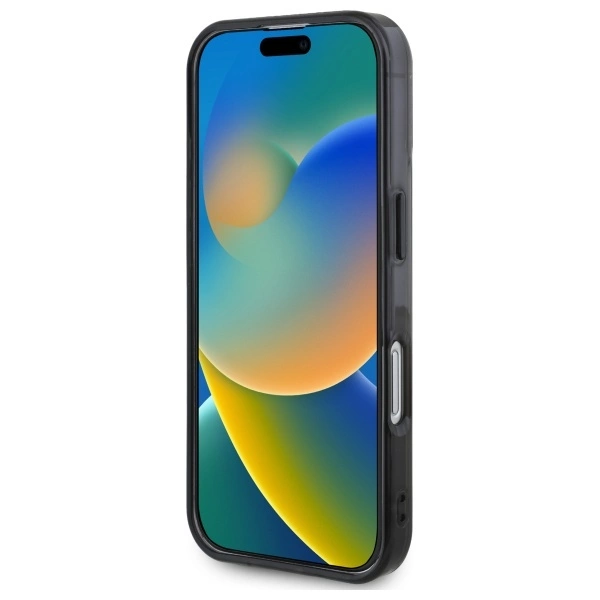 Etui BMW Motosport IML Vertical Stripe na iPhone 16 - szare
