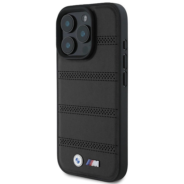 Etui BMW M Perforated And Stitched Line MagSafe na iPhone 16 Pro - czarne