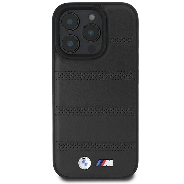 Etui BMW M Perforated And Stitched Line MagSafe na iPhone 16 Pro - czarne