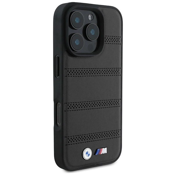 Etui BMW M Perforated And Stitched Line MagSafe na iPhone 16 Pro - czarne