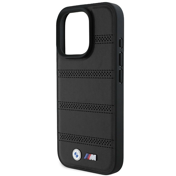 Etui BMW M Perforated And Stitched Line MagSafe na iPhone 16 Pro - czarne