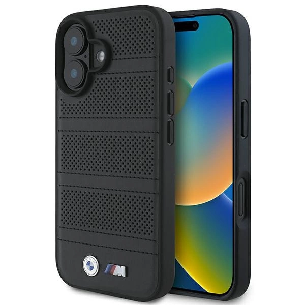 Etui BMW M Perforated And Stitched Line MagSafe na iPhone 16 - czarne
