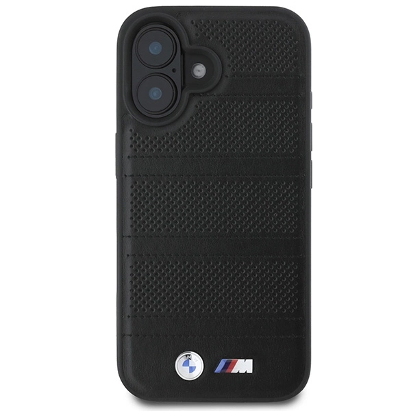 Etui BMW M Perforated And Stitched Line MagSafe na iPhone 16 - czarne
