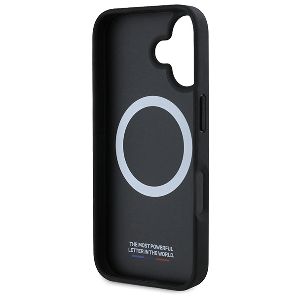 Etui BMW M Perforated And Stitched Line MagSafe na iPhone 16 - czarne