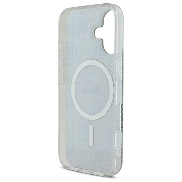Etui Guess IML 4G MagSafe na iPhone 16 - niebieskie