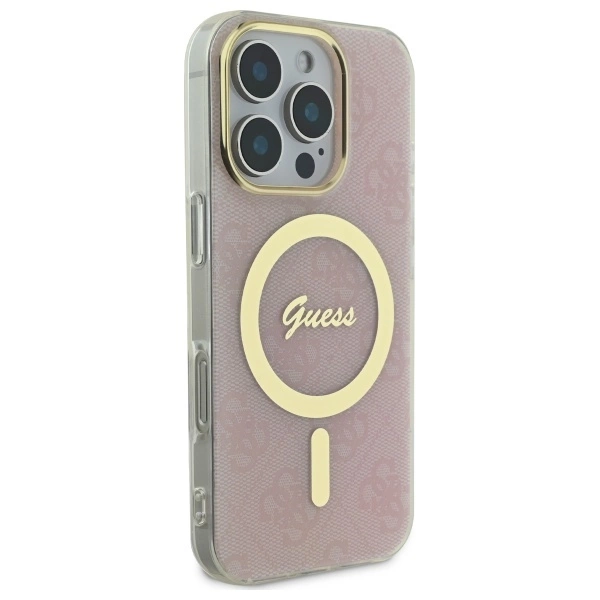 Etui Guess IML 4G MagSafe na iPhone 16 Pro Max - różowe
