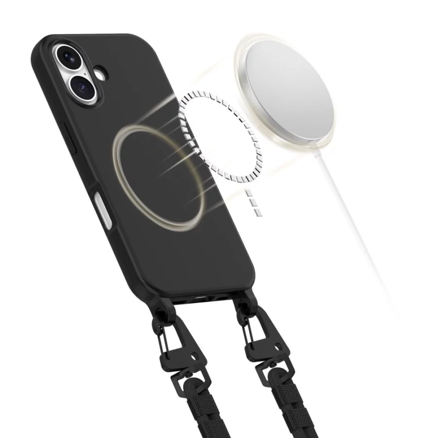 Etui Tech-Protect MagNecklace MagSafe na iPhone 16 - czarne