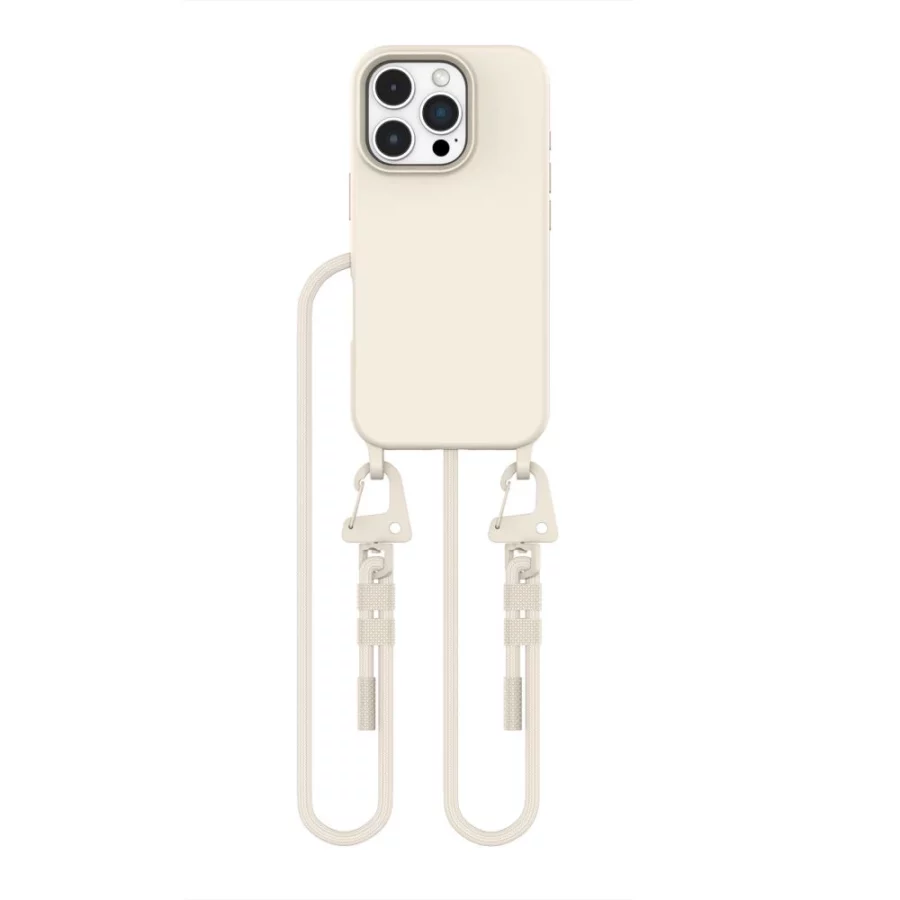 Etui Tech-Protect MagNecklace MagSafe na iPhone 16 Pro Max - beżowe