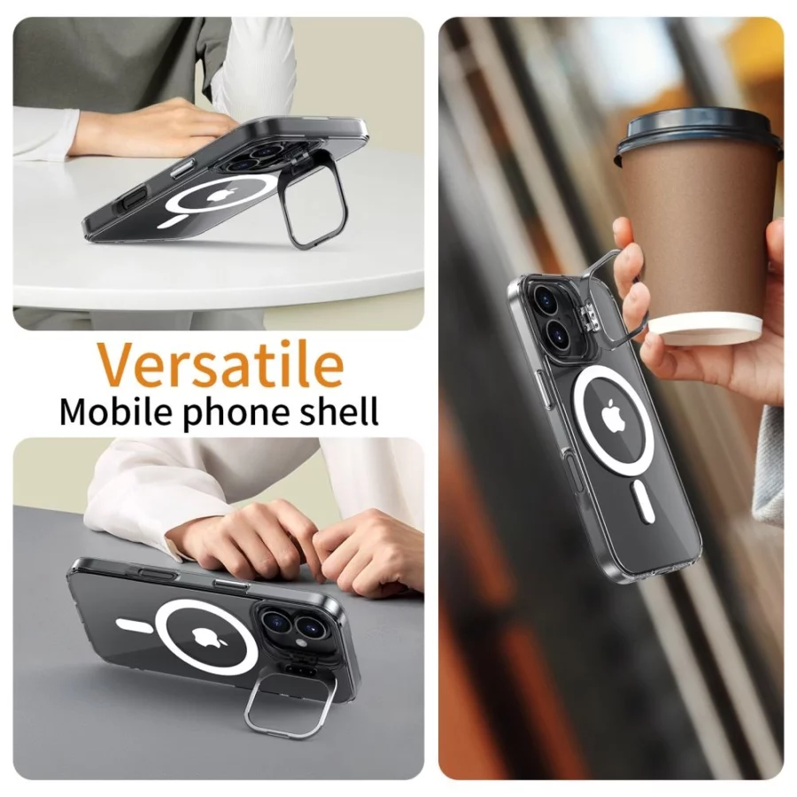 Etui Tech-Protect MagStand MagSafe na iPhone 16 - przezroczyste