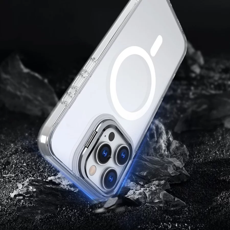 Etui Tech-Protect MagStand MagSafe na iPhone 16 Pro - przezroczyste