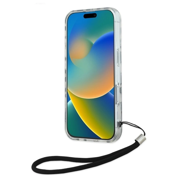Etui Karl Lagerfeld IML Zebra Pattern & Cord na iPhone 16 - czarne