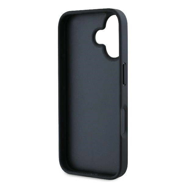 Etui Karl Lagerfeld Monogram Karl & Choupette Head Pin na iPhone 16 - czarne