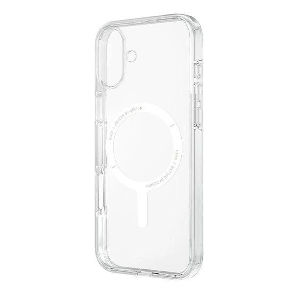 Etui UNIQ Clario Magclick Charging z MagSafe na iPhone 16 - przezroczyste