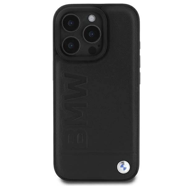 Etui BMW Leather Hot Stamp na iPhone 16 Pro - czarne