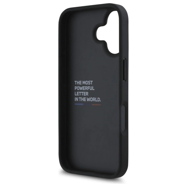 Etui BMW M Grip Stand Smooth and Carbon na iPhone 16 - czarne