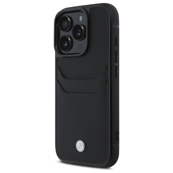 Etui BMW Sign Leather Cardslot na iPhone 16 Pro Max - czarne