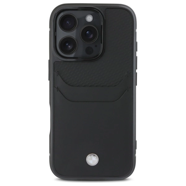 Etui BMW Sign Leather Cardslot na iPhone 16 Pro Max - czarne