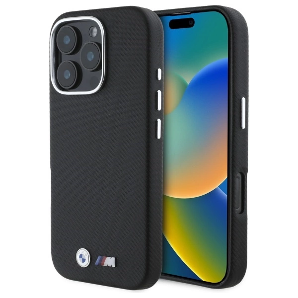 Etui BMW M Edition Kevlar Wrapped Metal na iPhone 16 Pro Max - czarne