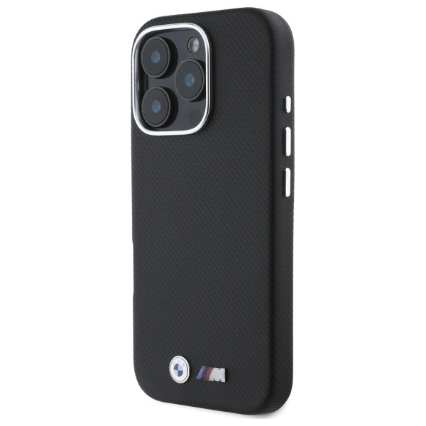 Etui BMW M Edition Kevlar Wrapped Metal na iPhone 16 Pro Max - czarne