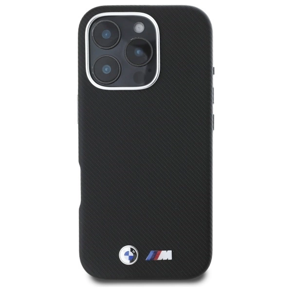 Etui BMW M Edition Kevlar Wrapped Metal na iPhone 16 Pro Max - czarne