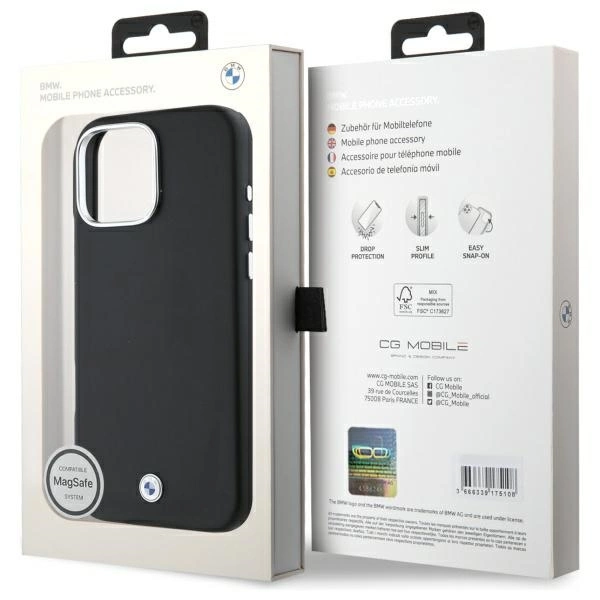 Etui BMW Sign Full Wrapped Metal MagSafe na iPhone 16 Pro Max - czarne