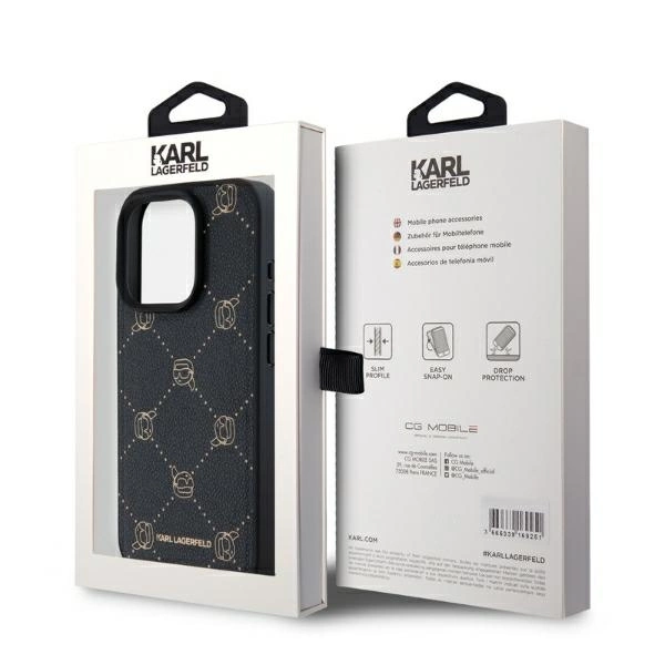 Etui Karl Lagerfeld Magsafe Karl Head na iPhone 15 Pro - czarne