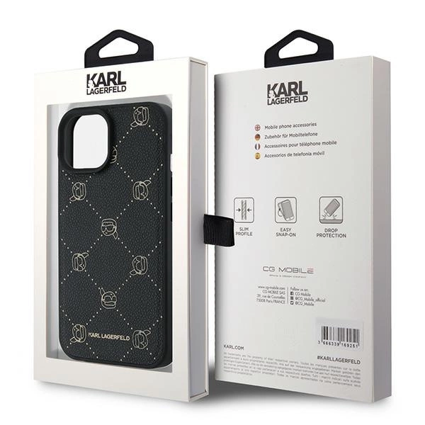 Etui Karl Lagerfeld Karl Head MagSafe na iPhone 15 Plus - czarne
