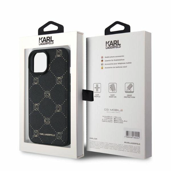 Etui Karl Lagerfeld Magsafe Karl Head na iPhone 15 - czarne