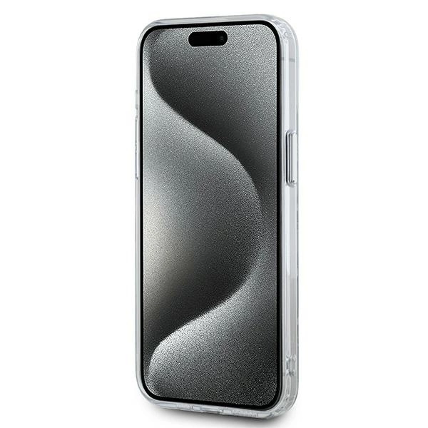Etui Karl Lagerfeld IML Monogram Karl & Choupette Head MagSafe na iPhone 15 Pro Max - przezroczyste
