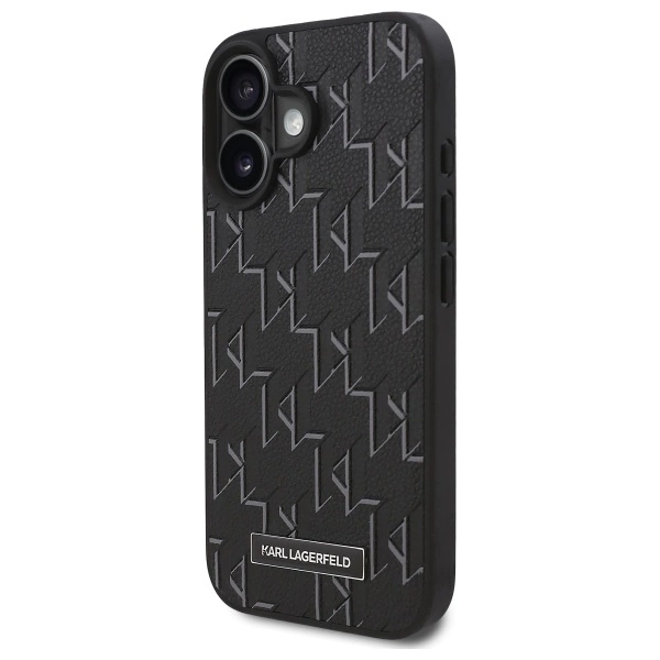 Etui Karl Lagerfeld Hot Stamp Magsafe na iPhone 16 Plus - czarne