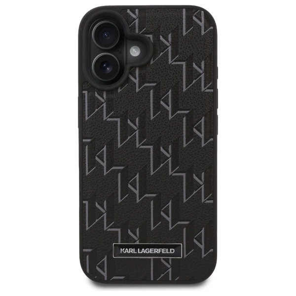 Etui Karl Lagerfeld Hot Stamp Magsafe na iPhone 16 - czarne