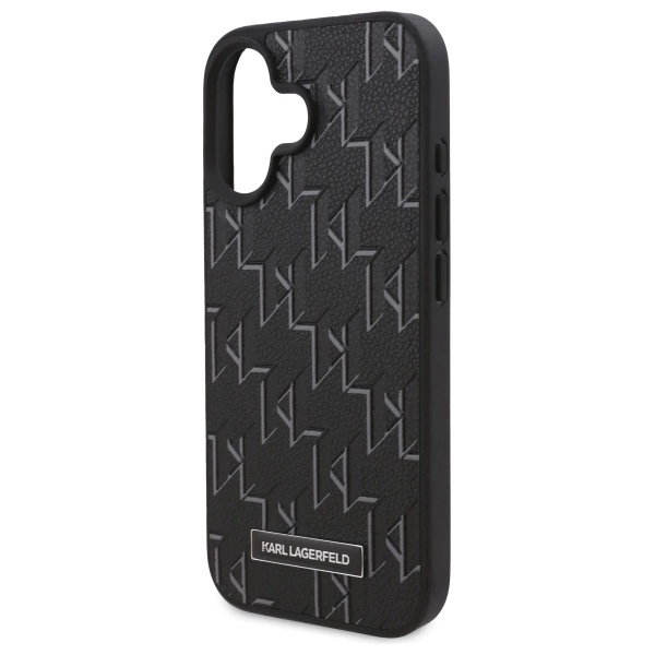 Etui Karl Lagerfeld Hot Stamp Magsafe na iPhone 16 - czarne