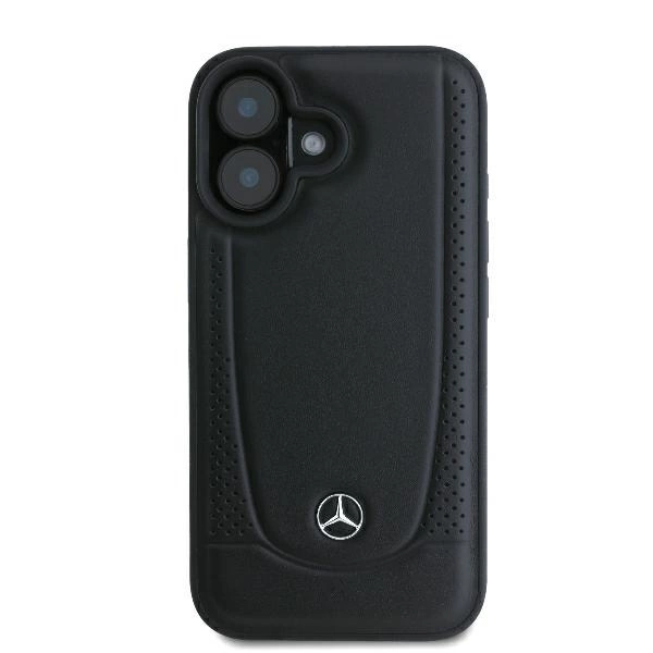 Etui Mercedes Leather Urban na iPhone 16 - czarne