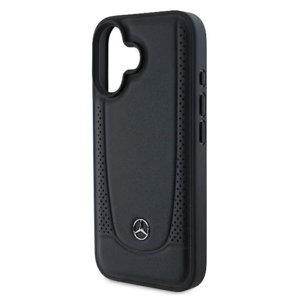 Etui Mercedes Leather Urban na iPhone 16 - czarne