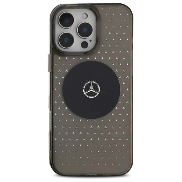 Etui Mercedes MB Case Star Pattern na iPhone 16 Pro - czarne