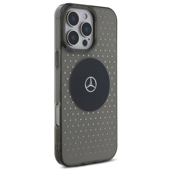 Etui Mercedes MB Case Star Pattern na iPhone 16 Pro - czarne