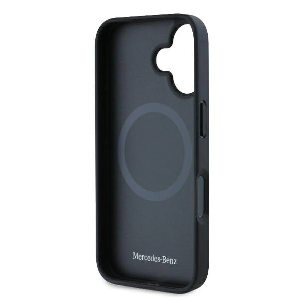 Etui Mercedes Smooth Leather MagSafe na iPhone 16 Plus - czarne