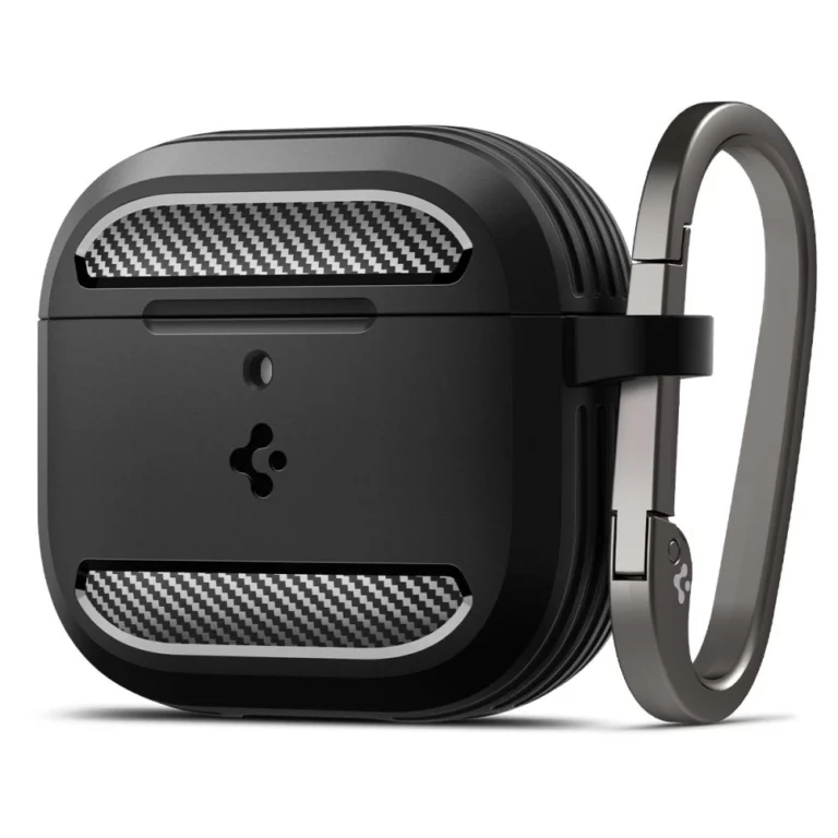 Etui Spigen Rugged Armor na AirPods 4 - czarne