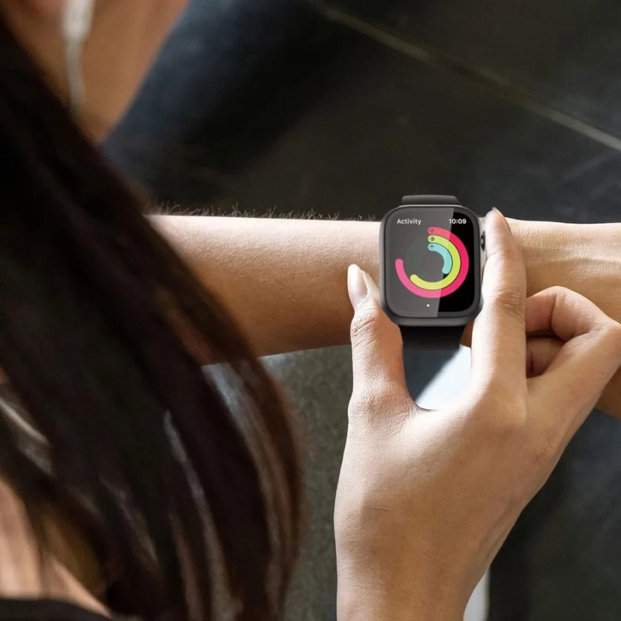 Etui ze szkłem hartowanym Tech-Protect Defense360 na Apple Watch 46 mm - czarne