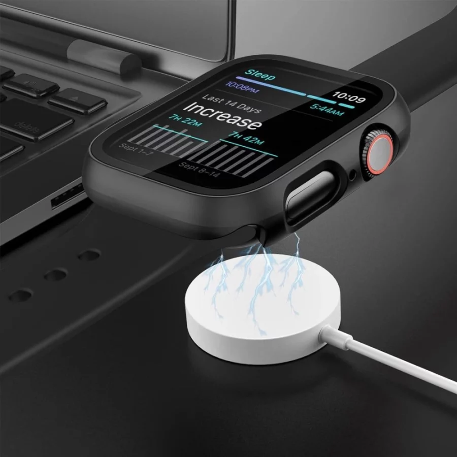 Etui ze szkłem hartowanym Tech-Protect Defense360 na Apple Watch 46 mm - przezroczyste