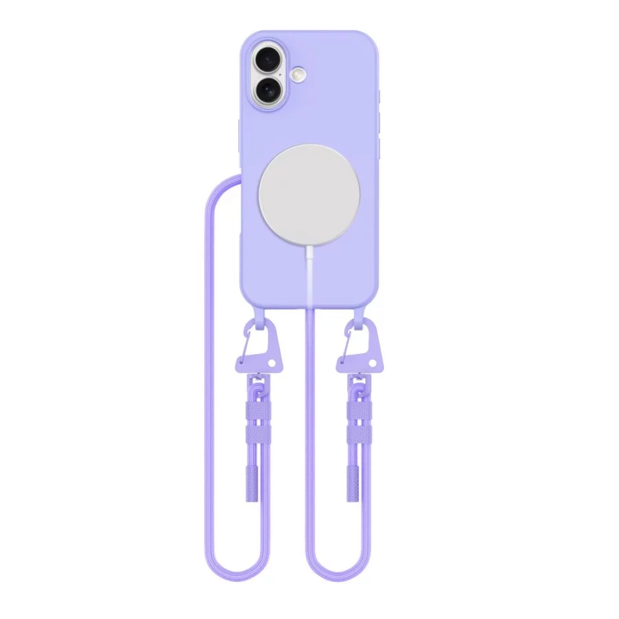 Etui Tech-Protect MagNecklace MagSafe ze smyczą na iPhone 16  - fioletowe