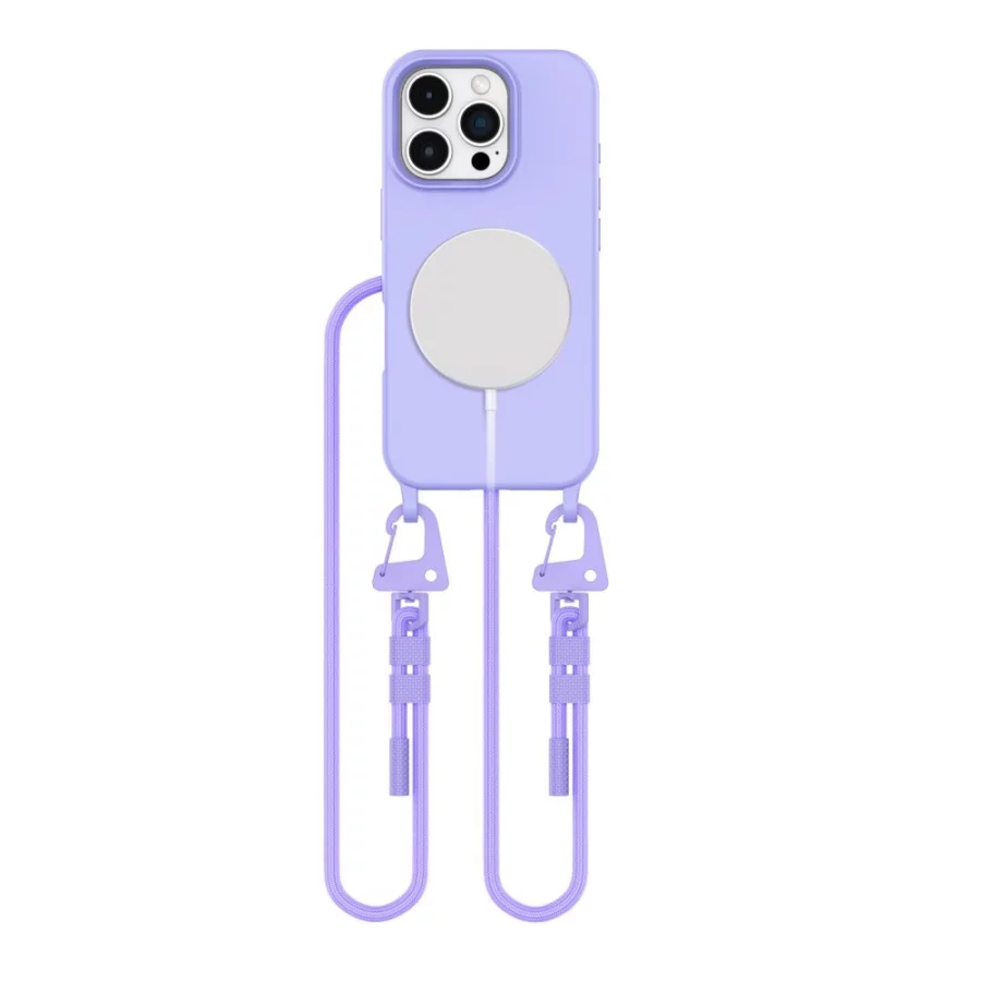 Etui Tech-Protect MagNecklace MagSafe ze smyczą na iPhone 16 Pro Max - fioletowe
