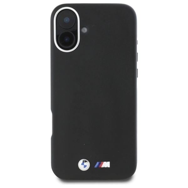 Etui BMW M Smooth Full Wrapped Metal MagSafe na iPhone 16 Plus - czarne