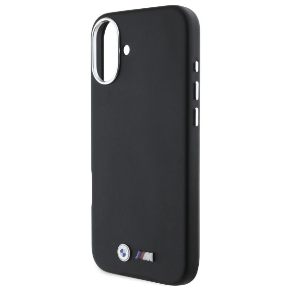 Etui BMW M Smooth Full Wrapped Metal MagSafe na iPhone 16 Plus - czarne