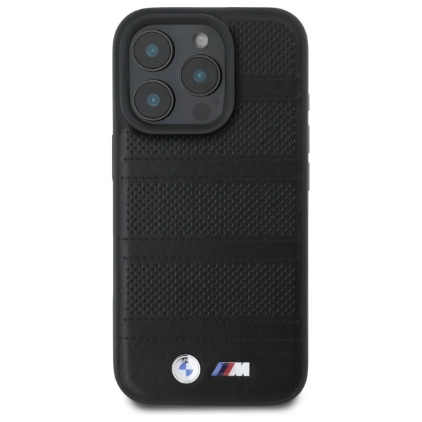 Etui BMW M Perforated And Stitched Line MagSafe na iPhone 16 Pro Max - czarne